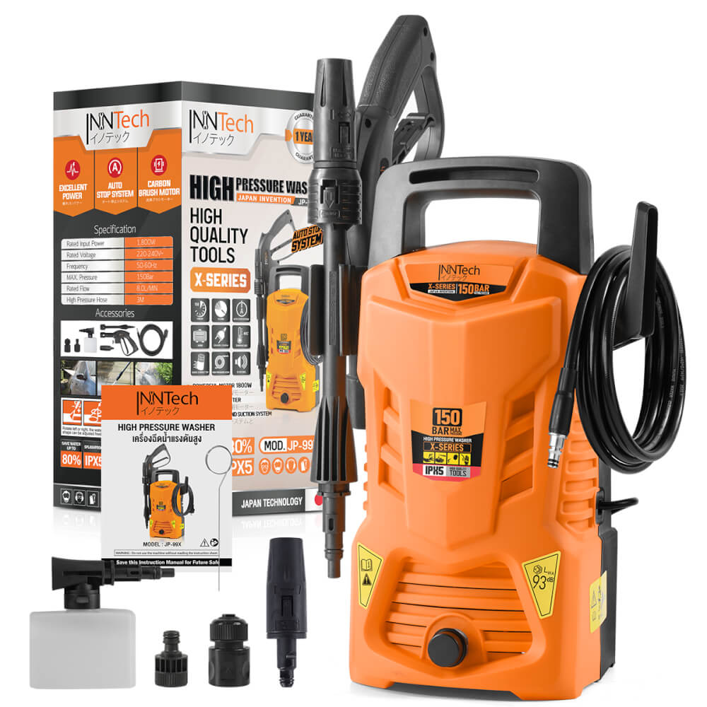 เครื่องฉีดน้ำแรงดันสูง InnTech รุ่น JP-99X 150 บาร์ 1800 วัตต์